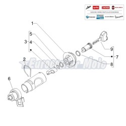 Clip muelle bloqueo cerradura dirección Original Piaggio 50/125 varios modelos