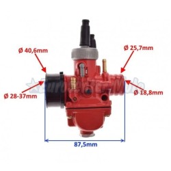 Carburador tipo Dellorto PHBG 19 DS Racing con depresor y mezclador