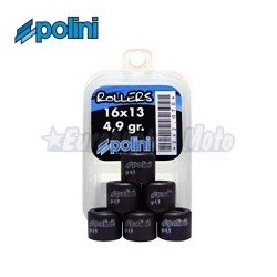 Rodillos variador Polini 16x13 de 4,9 gramos. 6 unidades