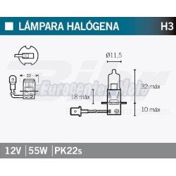 Lámpara Halogena H3.