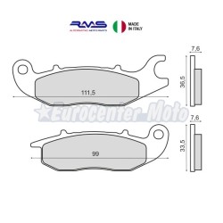 Pastillas de freno orgánicas RMS Honda CBR 125 R, MSX...