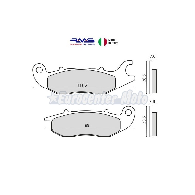 Pastillas de freno orgánicas RMS Honda CBR 125 R, MSX...