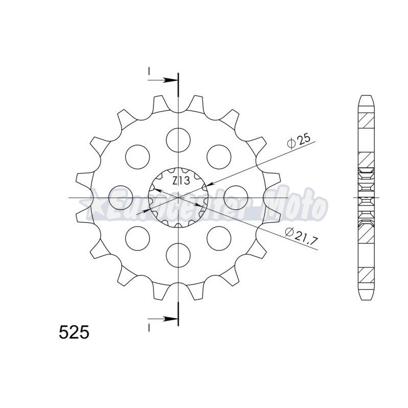 Piñón Supersprox 525x16 Kawasaki y Suzuki varios modelos