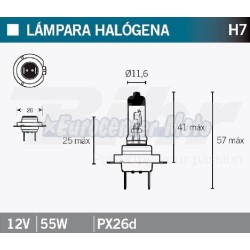 Lámpara halógena H7