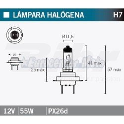 Lámpara halógena H7