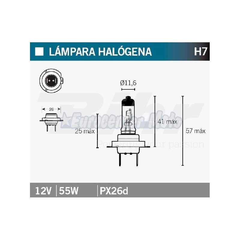 Lámpara halógena H7