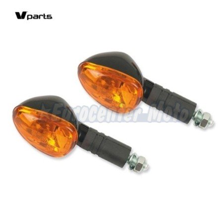 Juego intermitentes universales 12V 21W Ambar. Brazo largo flexible.