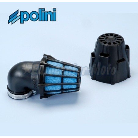 Filtro de potencia Polini Air Box a 90º y admisión de 37mm. Negro