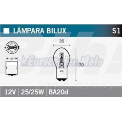 Lámpara Faro 12V 25/25W BA20d.