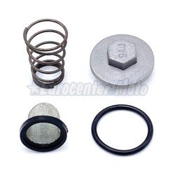 Kit tapón, muelle y filtro vaciado aceite motores Kymco, Honda, Peugeot, Sym 4T varios modelos