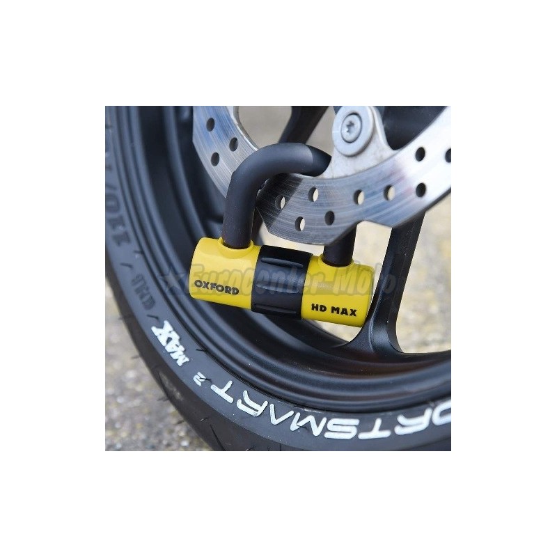 Candado de disco Oxford HD MAX Amarillo. D14mm