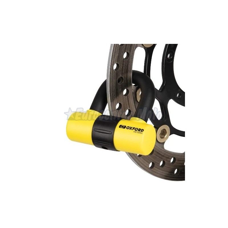 Candado de disco Oxford HD MAX Amarillo. D14mm