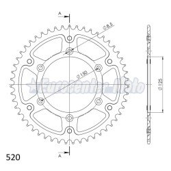 Corona Supersprox Aluminio Naranja 51D KTM, Gas Gas y Husqvarna varios modelos
