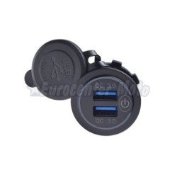 Toma corriente 2 USB Universal. Fijación carenado