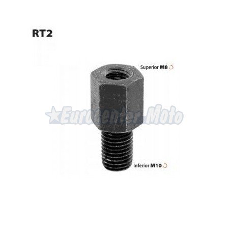 Tornillo variador de rosca de espejo. Hembra M8/125 (rosca izquierda) a Macho M10/125 (rosca izquierda)