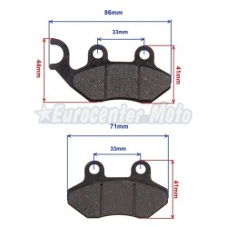 Pastillas de freno orgánicas Peugeot Tweet Euro 3, Sym Symphony  Euro 3...
