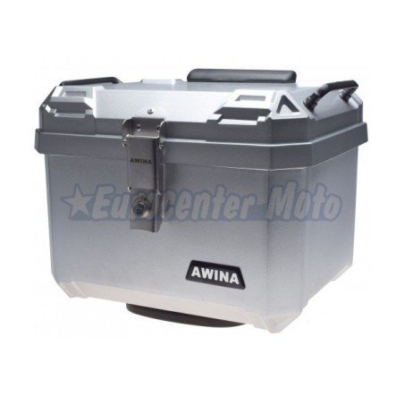 Maleta Top case Awina Travel de 45L. Plata sin remaches.