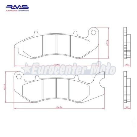 Pastillas de freno orgánicas Benelli y Keeway varios modelos