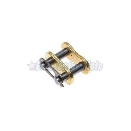 Enganche cadena WM tipo 420H. Sin retenes y cierre de clip. Oro