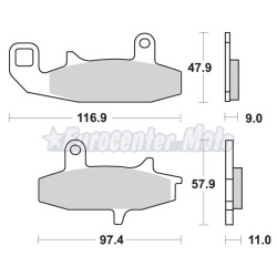Pastillas de freno SBS 626HF Suzuki DR 650 R/S hasta 1995 (Delanteras)