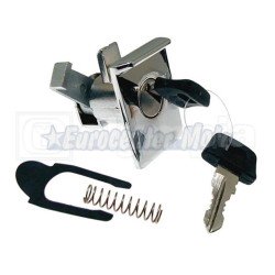 Cerradura guantera cromada Vespa PX 125/150/200 Iris, TX, T5, PK...