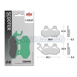 Pastillas de freno cerámicas SBS delanteras Peugeot Tweet, Sym Symphony 125...