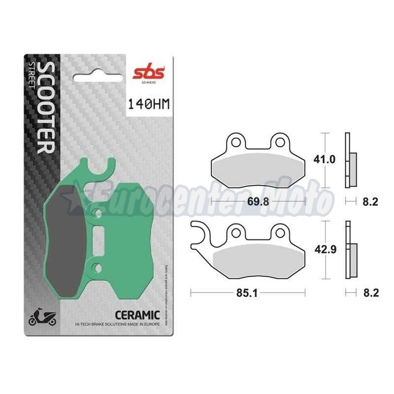 Pastillas de freno cerámicas SBS delanteras Peugeot Tweet, Sym Symphony 125...