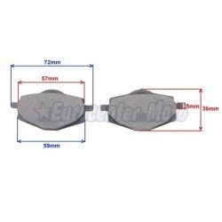 Pastillas de freno orgánicas WM Yamaha XT, DT, RD...
