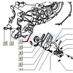 Goma pasa tubos bomba de aceite Original motores Piaggio 50 de 2 tiempos