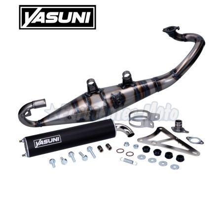 Escape Yasuni R-PRO motores Minarelli Horizontal. Cola negra.