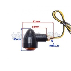 Juego intermitentes Leds tipo custom. Negros. Homologados