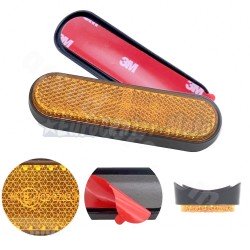 Catadióptrico rectangular concavo ambar adhesivo. Especial bastones suspensión