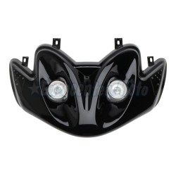 Bifaro con intermitentes Leds Yamaha Jog R/RR desde 2002. Negro brillo.