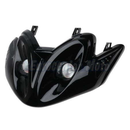Bifaro con intermitentes Leds Yamaha Jog R/RR desde 2002. Negro brillo.
