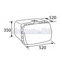Baúl Maxi Box de 90 litros con cerradura. Negro