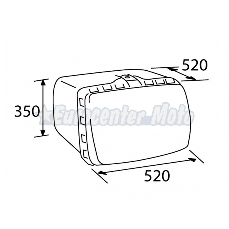 Baúl Maxi Box de 90 litros con cerradura. Negro