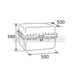 Baúl Big Box de 90 litros con cerradura. Negro