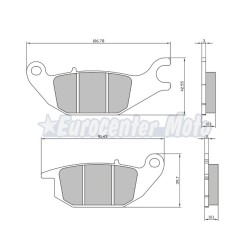 Pastillas de freno orgánicas RMS Honda CBR y Varadero 125 varios años