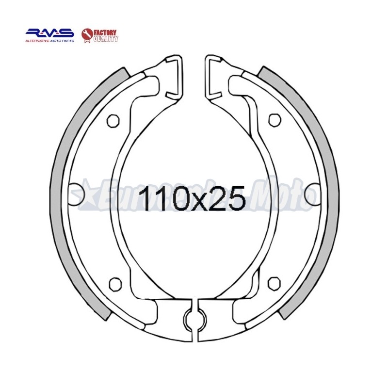 Zapatas de freno RMS Yamaha Jog R/RR, Neo´s 50, Bw´s 50, Why 50...
