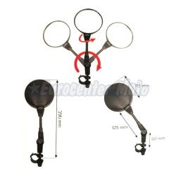 Espejo universal ambos lados abatible. Redondo de Ø115mm con abrazadera