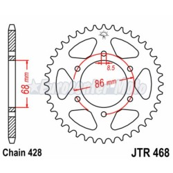 Corona JT Acero JTR468 de 428x46 Kawasaki Eliminator 125