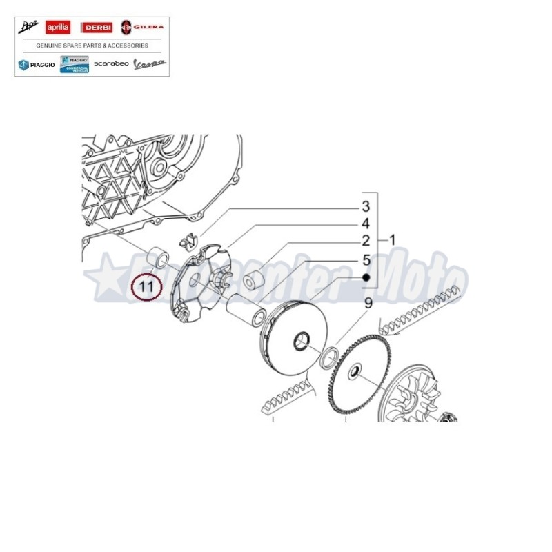 Anillo espaciador Original variadores Piaggio 50 2T
