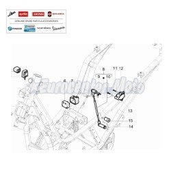 Cable de alta tensión Original Piaggio Beverly, MP3 y X10 350