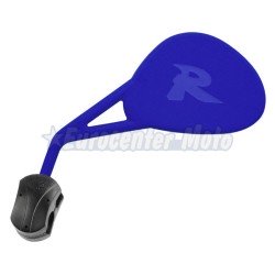 Espejo izquierdo universal plegable fijación al manillar. Azul