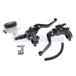 Juego mandos de freno y embrague universal Aluminio CNC. Negros