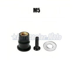 Kit tuerca de goma con arandela y tornillo métrica de 5mm