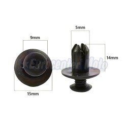 Remache de plástico con ajuste de tornillo. 6 mm