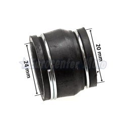 Goma unión escape universal. Conexión 20/24mm