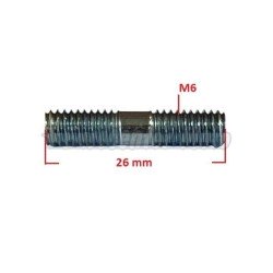 kit de espárragos y tuercas M6x26mm para colector de escape.