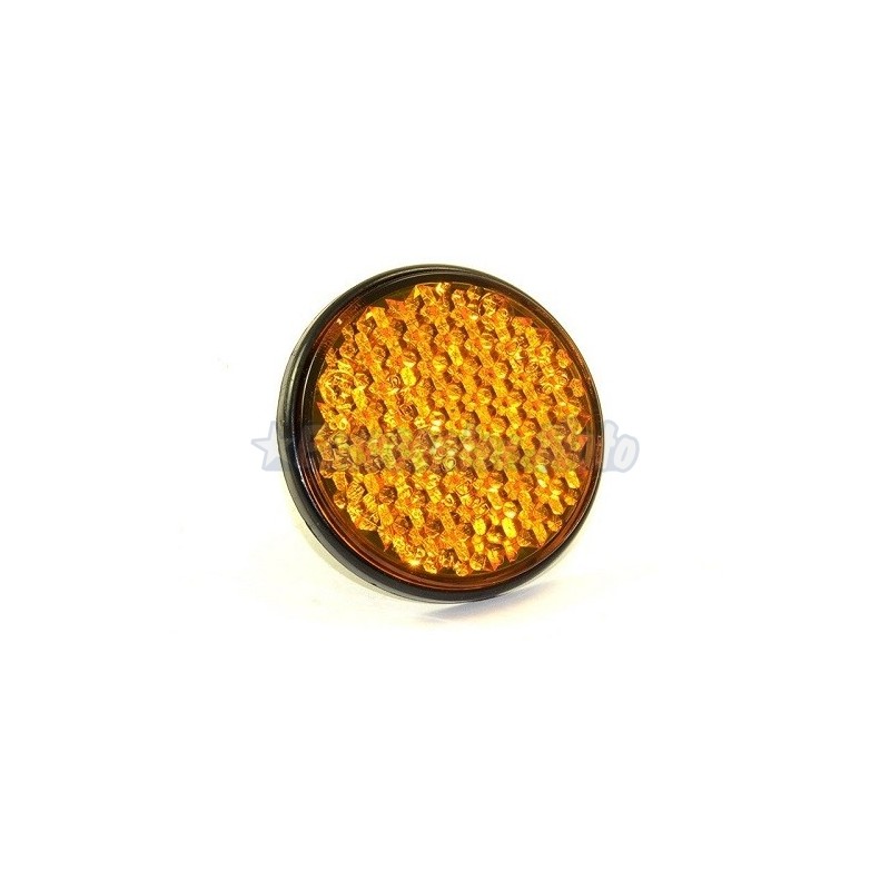 Catadióptrico redondo ambar adhesivo
